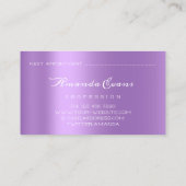 Roos Paarse Glitter Makeup Artist Event Planner Afsprakenkaartje (Achterkant)