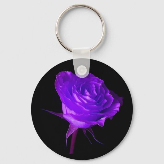roos "Paarse gloed" Sleutelhanger (Voorkant)