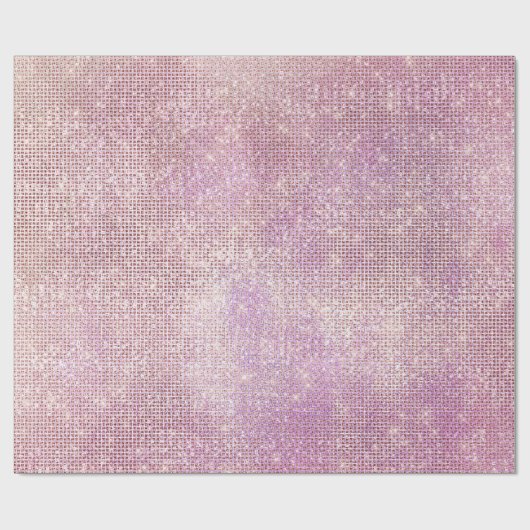 Roos Paarse Vonk Bridal Blush 16e bruiloft Cadeaupapier (Vlak)