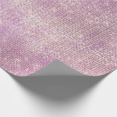 Roos Paarse Vonk Bridal Blush 16e bruiloft Cadeaupapier (Hoek)