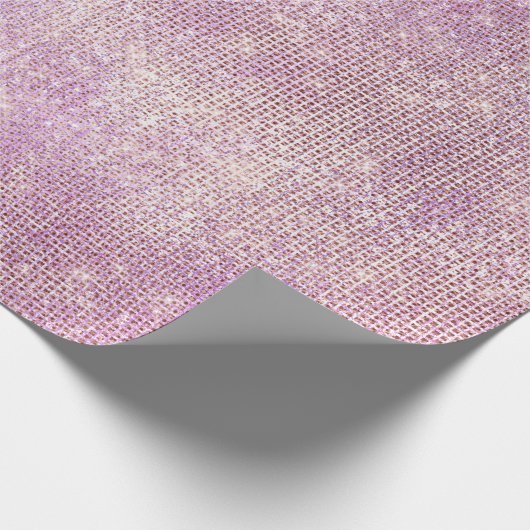 Roos Paarse Vonk Bridal Blush 16e bruiloft Cadeaupapier (Hoek)