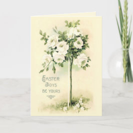 Roos paasplantboom feestdagen kaart