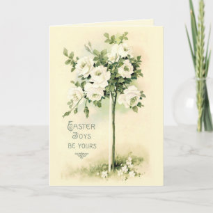 Roos paasplantboom feestdagen kaart