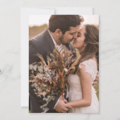 Roos Pampas Terracotta Boho Foto bruiloft Save The Date (Achterkant)