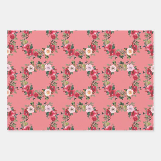 Roos papier met grote vulling inpakpapier vel (Voorkant 2)