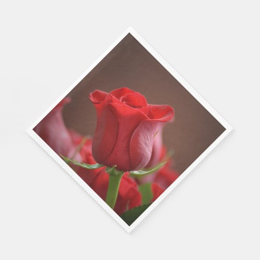 Roos Papier Napkin Servet (Hoek)