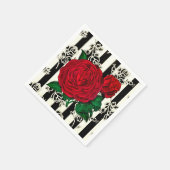  Roos Papier Napkins Servet (Hoek)