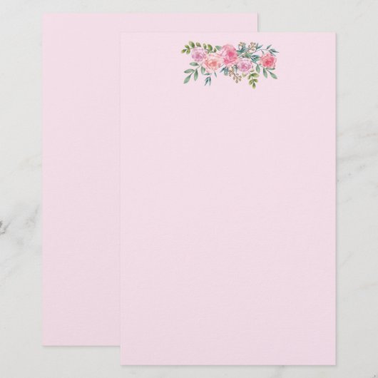 Roos Papier voor schrijfpapier (Voorkant / Achterkant)