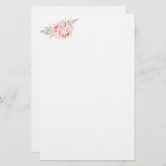 Roos Papier voor schrijfpapier (Voorkant / Achterkant)