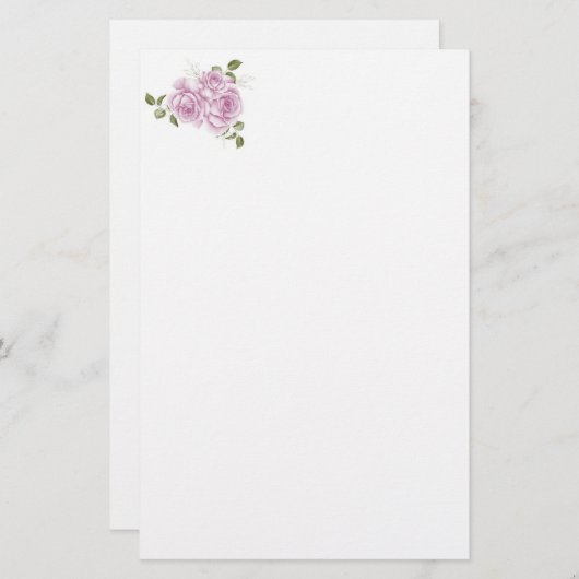 Roos Papier voor schrijfpapier (Voorkant / Achterkant)