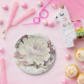  roos papieren bordje (Feest)