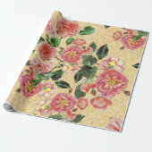 Roos parade wrapppapier cadeaupapier (Uitgerold)