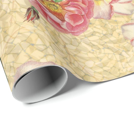 Roos parade wrapppapier cadeaupapier (Rol Hoek)