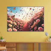 Roos Paradijs Canvasprint Canvas Afdruk (Insitu (Woonkamer))