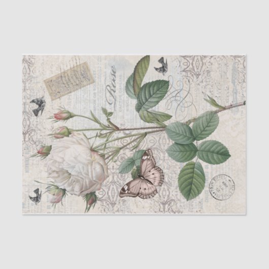 Roos Parijs Tissuepapier (Voorkant)