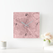 Roos Paris Square Wall Clock Vierkante Klok (Huis)
