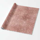 Roos Pastel Vonk Bridal Blush Elegant Birthal Cadeaupapier (Uitgerold)