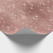 Roos Pastel Vonk Bridal Blush Elegant Birthal Cadeaupapier (Hoek)