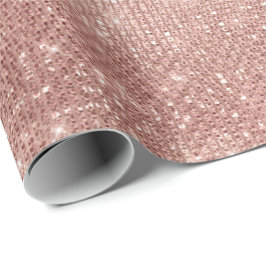 Roos Pastel Vonk Bridal Blush Elegant Birthal Cadeaupapier