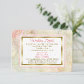  Roos Pastel Wedding Detail Card Informatiekaartje (Staand voorkant)