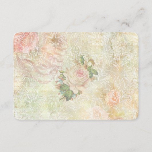  Roos Pastel Wedding Detail Card Informatiekaartje (Achterkant)