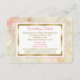  Roos Pastel Wedding Detail Card Informatiekaartje
