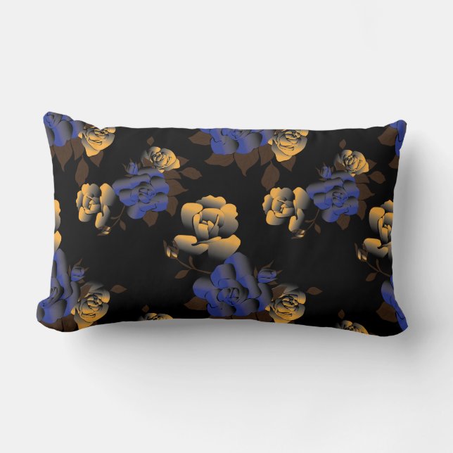 Roos patronen kussen (Voorkant)