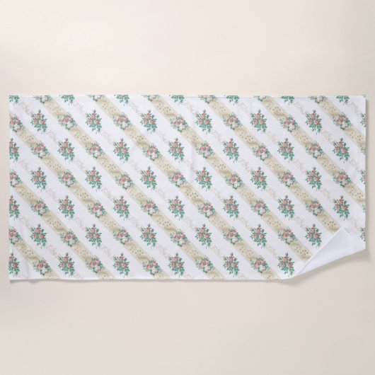  Roos Patroon - Beach Towel Strandlaken (Voorkant)