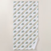  Roos Patroon - Beach Towel Strandlaken (Voorkant)