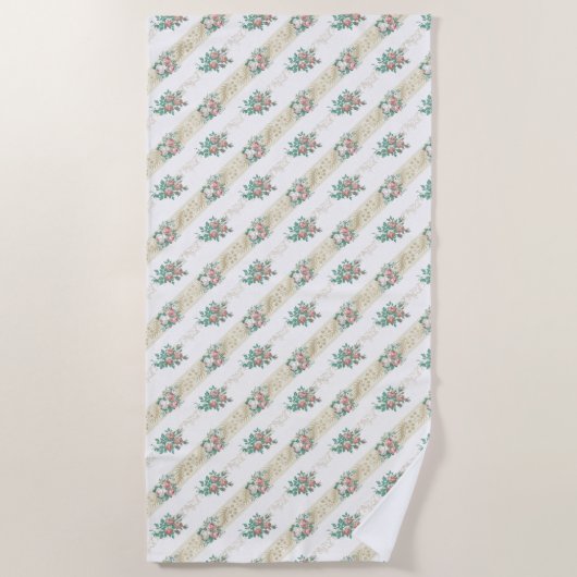  Roos Patroon - Beach Towel Strandlaken (Voorkant)