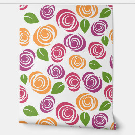 Roos patroon behang