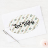  Roos Patroon - Beste wensen sticker (Envelop)