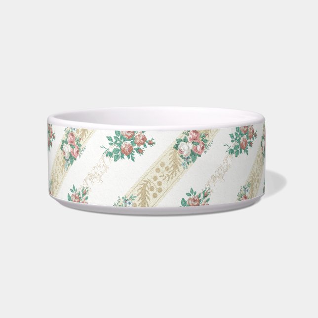  Roos Patroon - Bowl Voerbakje (Voorkant)