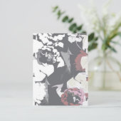  roos patroon briefkaart (Staand voorkant)