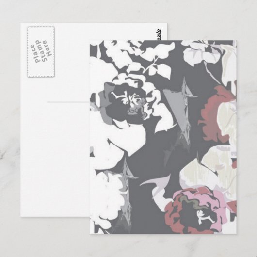 roos patroon briefkaart (Voorkant / Achterkant)