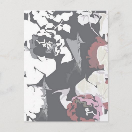  roos patroon briefkaart (Voorkant)