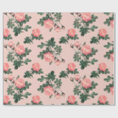 Roos Patroon Cadeaupapier (Vlak)