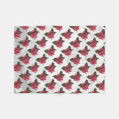 Roos Patroon Fleece Deken (Voorkant (Horizontaal))