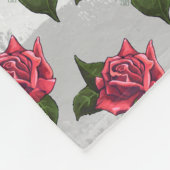 Roos Patroon Fleece Deken (Hoek)
