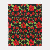Roos Patroon Home Cadeaus Fleece Deken (Voorkant)
