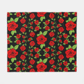 Roos Patroon Home Cadeaus Fleece Deken (Voorkant (Horizontaal))