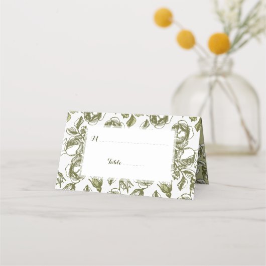  Roos Patroon in Golds Custom Place-kaarten Plaatskaartje (Voorkant)