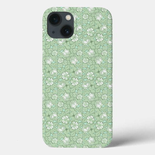 Roos patroon in lichtgroen Case-Mate iPhone case (Achterkant)