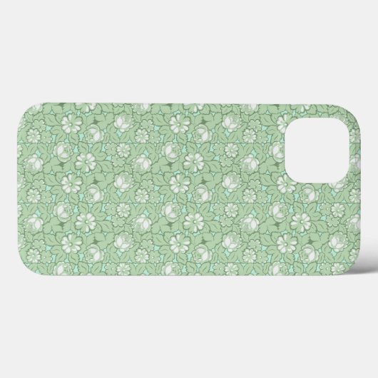 Roos patroon in lichtgroen Case-Mate iPhone case (Achterkant (horizontaal))