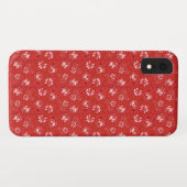 Roos patroon in rood Case-Mate iPhone case (Achterkant (horizontaal))