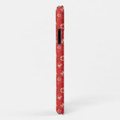 Roos patroon in rood Case-Mate iPhone case (Achterkant/rechts)