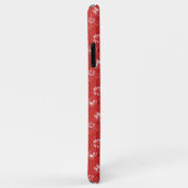 Roos patroon in rood Case-Mate iPhone case (Achterkant/rechts)