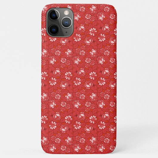 Roos patroon in rood Case-Mate iPhone case (Achterkant)