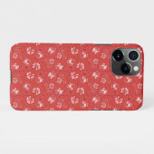 Roos patroon in rood iPhone hoesje (Achterkant horizontaal)