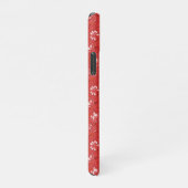 Roos patroon in rood iPhone hoesje (Rechterkant)